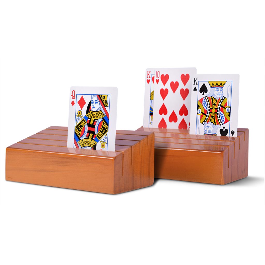 samba card game wood card rack