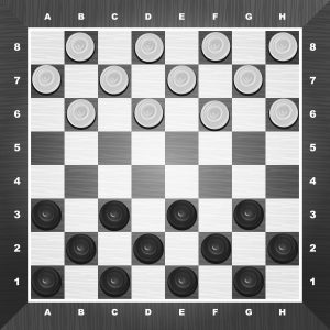 How to set up deals a checkers board